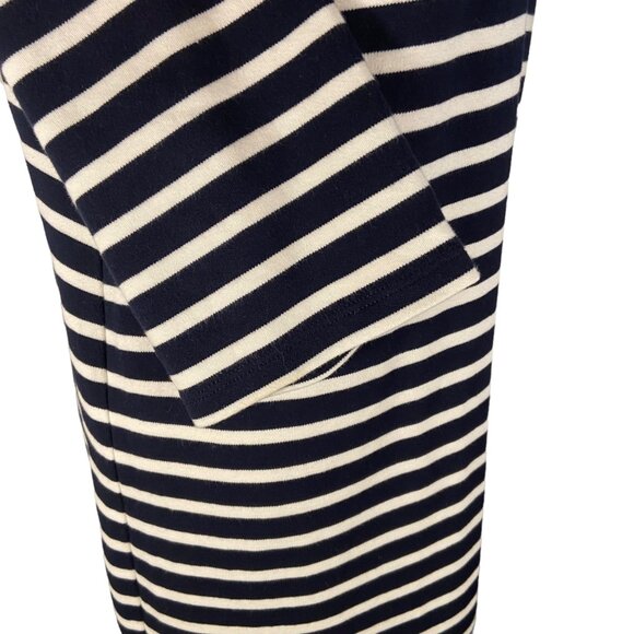 Talbots Women Petite Large LP‎ Midi Dress Nautical Embellish Vertical Stripes - Picture 8 of 9